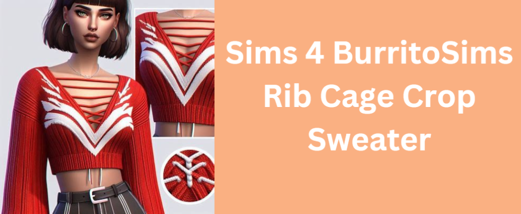 Sims 4 BurritoSims Rib Cage Crop Sweater