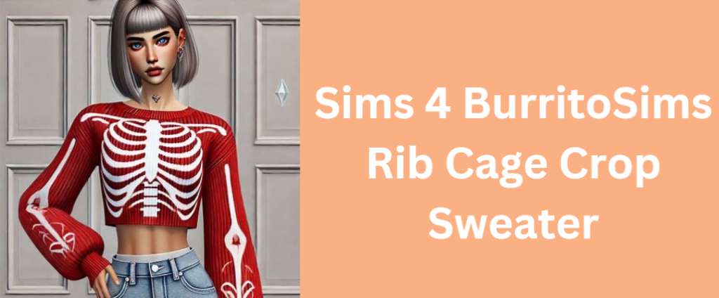 Sims 4 BurritoSims Rib Cage Crop Sweater