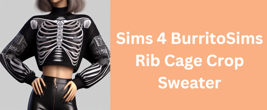 Sims 4 BurritoSims Rib Cage Crop Sweater